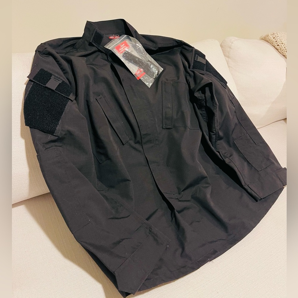 NWT TRU SPEC TACTICAL RESPONSE UNIFORM T.R.U. SHIRT BLACK SIZE 2XL LONG